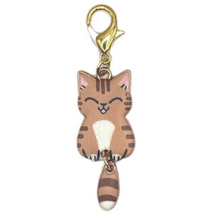 OBI-KAZARI CHARM Tabby Cat Brown