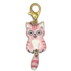 OBI-KAZARI CHARM Tabby Cat Pink