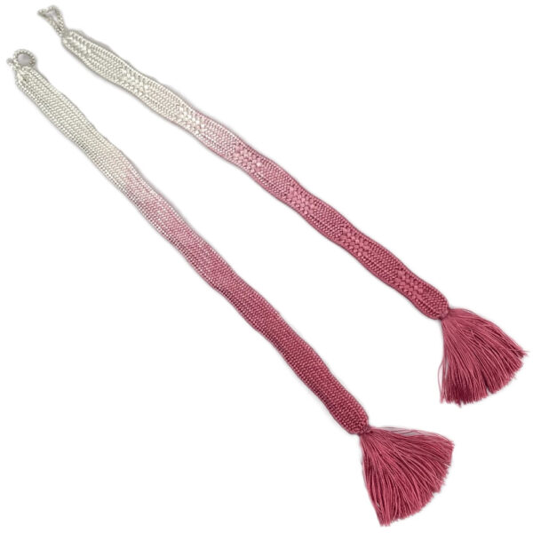 HAORI-HIMO Red-Violet White - Image 2