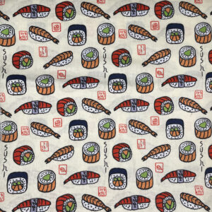 FUROSHIKI Red Orange White Green Sushi
