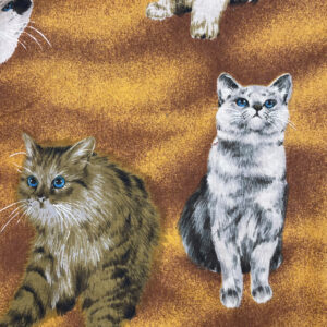FUROSHIKI Brown Black White Blue-eyed Cats Extra Large