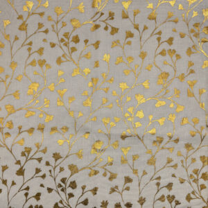 FUROSHIKI Cream Gold Flower Leaf Vines